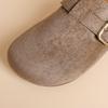 Women's Suede Birkenstock Half-Closed Moccasins - Spring 2026 Retro Style, Cute Ugly Design