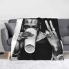 YoungBoys Rapper Musikdecken Plüsch-Kuscheldecken Schlafzimmer Sofa Bedruckte Leichte Tagesdecken