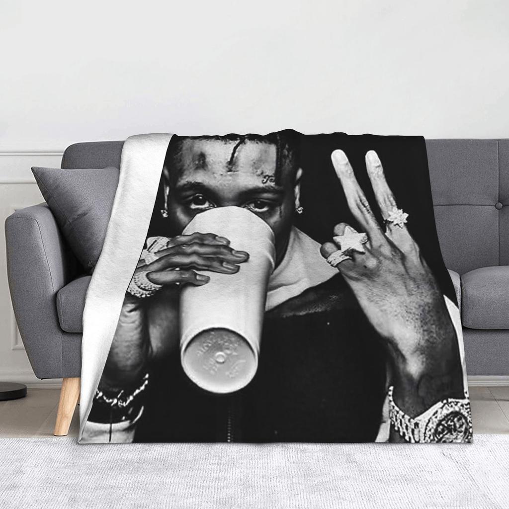 YoungBoys Rapper Musikdecken Plüsch-Kuscheldecken Schlafzimmer Sofa Bedruckte Leichte Tagesdecken