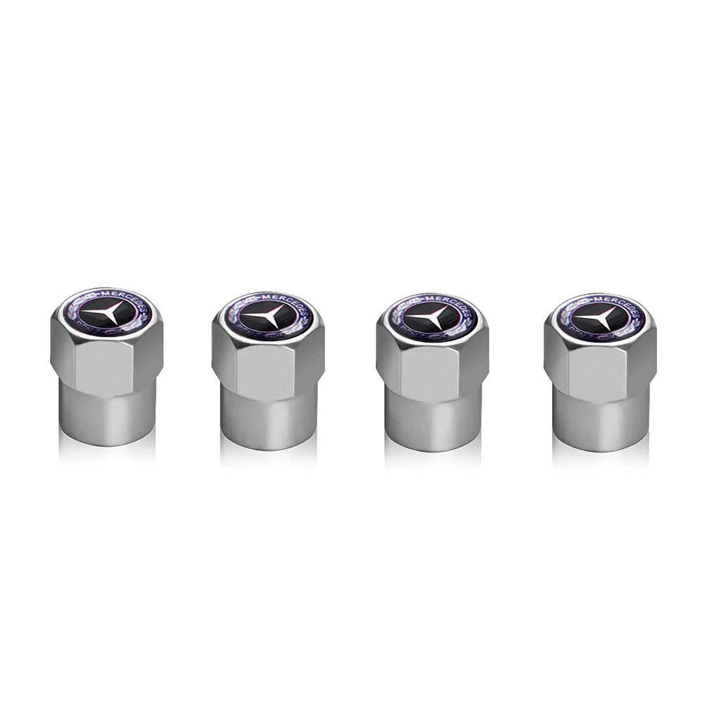 4Pcs Car Wheel Tire Valve Caps Air Stem Covers For Mercedes Benz AMG A B C E S G Class CLA W117 C117 GLA CLK SLK CLA GLK GLE GLS