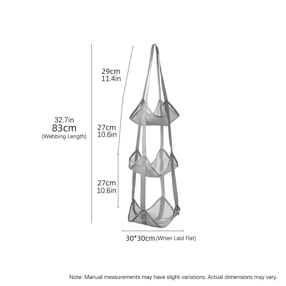 

Mesh Ball Storage Bag Hanging Design Wall Mounted Wall Mounted Organizer Space Save Multiple Pockets Hanging Storage Bag