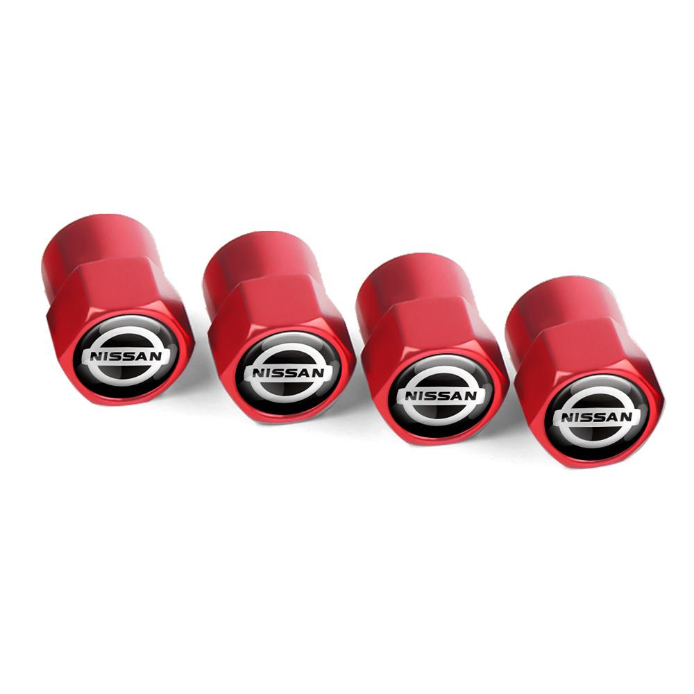4pcs Car Metal Wheel Tire Valve Caps Stem Case For Nissan X-trail Qashqai Note Juke Sentra Patrol Navara Micra Car Accessories