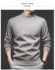 Men's Fleece-Lined Half-High Neck Sweater: Warm, Thick, Knitted Pullover for Autumn & Winter.