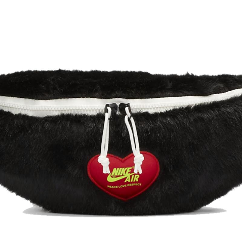 

Nike X Olivia Kim Heritage Faux Fur Waist Bag Fanny Pack Casual CT7959-010 чёрный