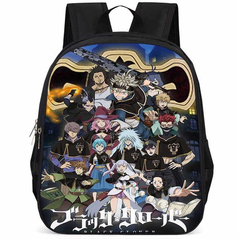 Sac à dos Black Clover 15 pouces Grande capacité Léger Tissu Oxford Pour Enfants