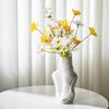 Vase en Céramique Chaussures de Ballet Danseur Portrait Réaliste Sculpture Vase à Fleurs Arrangement Floral Artisanat Accessoires de Décoration pour la Maison