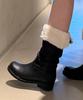 Leah Velour Fur Boots _Black