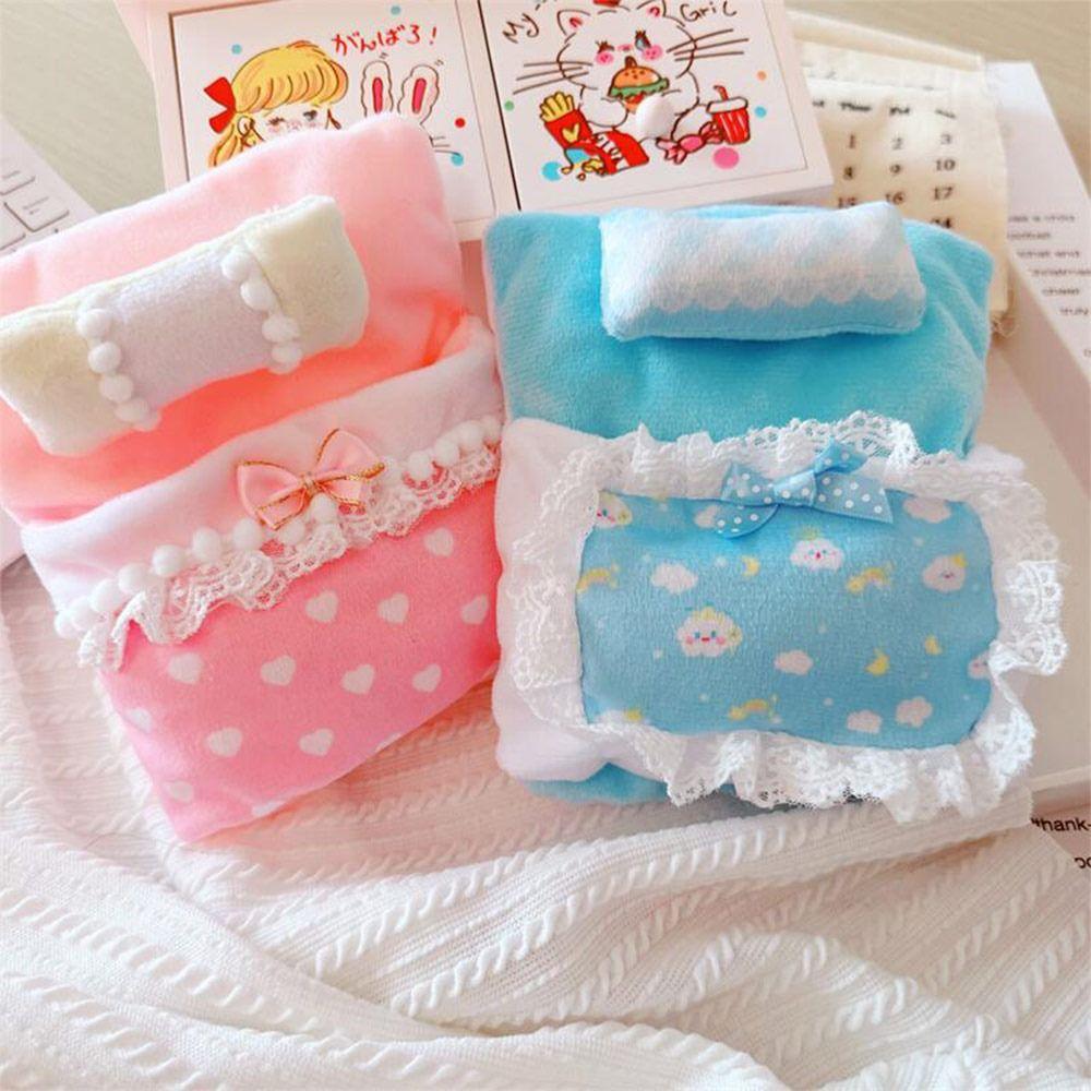 Spitzenpuppe Schlafsack 10cm Puppenbettwäsche Kissen Mini Matratze Kissen Steppdecke Baumwolle Stoffpuppe