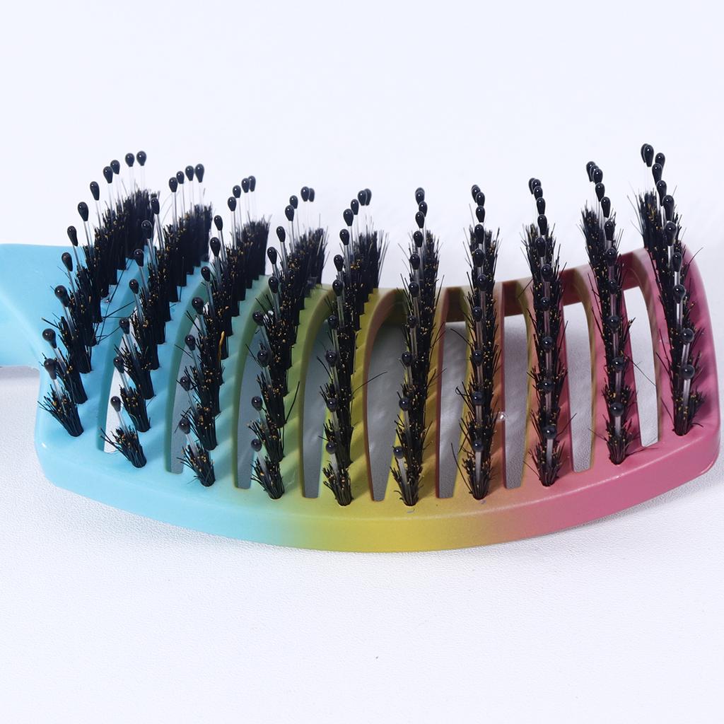 1pc Mane Big Bend Comb - Multiple Colors,Curved Ventilation Big Bend Comb with Anti slip Handle,Special for real hair wigs