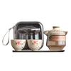 Portable Glass & Ceramic Travel Tea Set