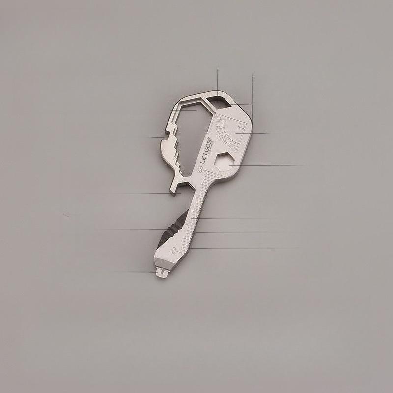 Stainless Steel EDC Key Tool Card, Creative Portable Accessory, Bottle Opener, Mini Multi-functional Screwdriver Wrench