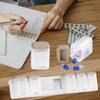 Space Saving Magnetic Pills Box Organizers 6 Compartment Secure Lock System Medicine Dispenser for Vitamins & Medications