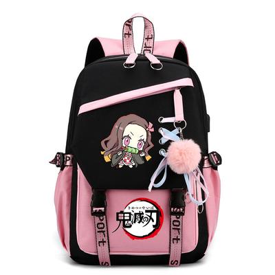 Large Capacity Schoolbag with Shoulder Strap; Student Three-piece Pencil Case Set