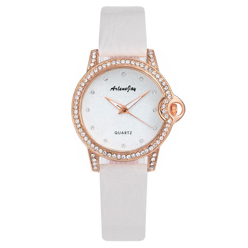

Женские часы с бриллиантами, модные, женские часы, кварцевые часы, часы на поясе, цельные белый