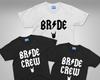 Bride Crew Matching Group T-shirt Girls Hens Party Bridal Tops Rock Music Lover