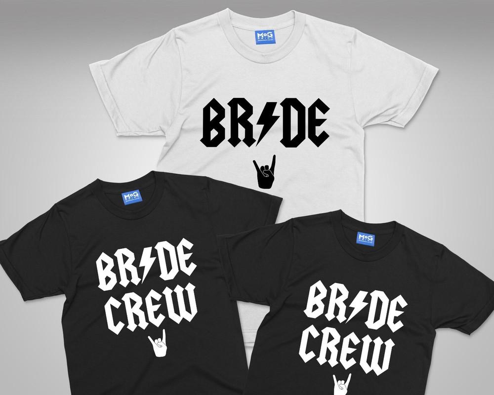 

Bride Crew Matching Group T-shirt Girls Hens Party Bridal Tops Rock Music Lover XL