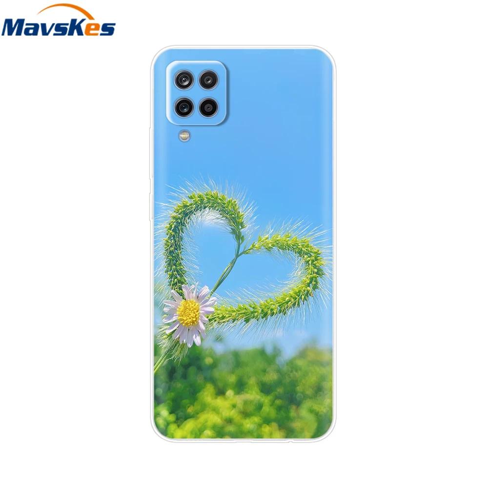 Phone Case For Samsung Galaxy A12 Case SamsungA12 Silicone Clear TPU Painted Soft Cover For Samsung A12 A 12 Bumper Fundas Etui