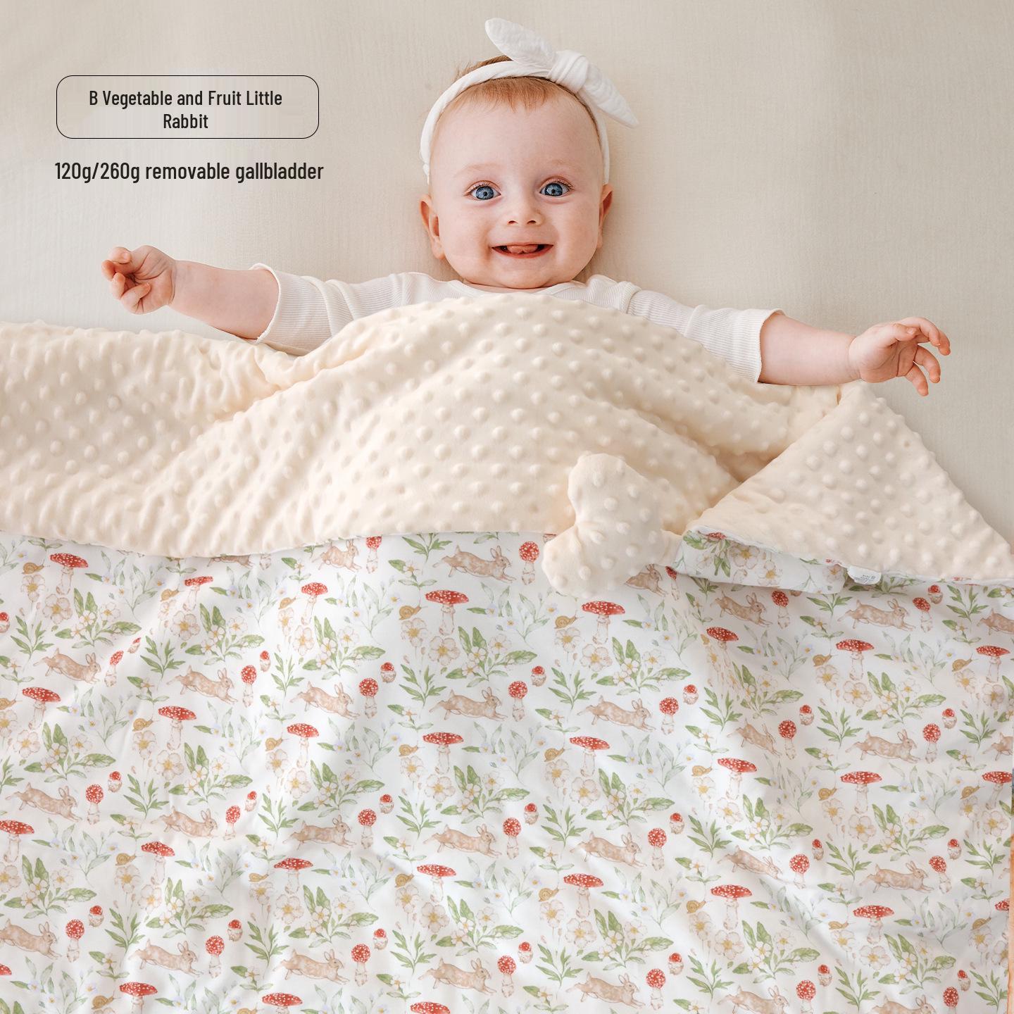 

A-Class Baby Ginger Fiber Soothing Velvet Quilt for Newborns and Children 110x140 cm