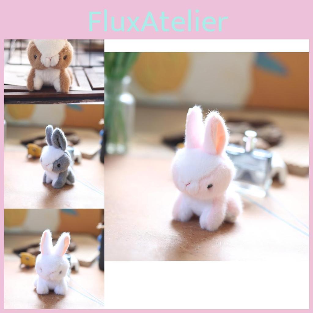 Adorable Plush Bunny Keychain Soft Stuffed Animal Toy Cute Rabbit Bag Charm