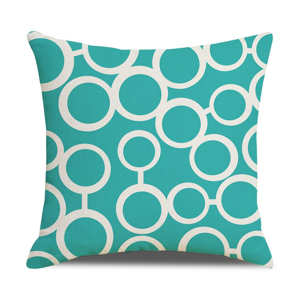 Nordic Geometric Decorative Pillow Sofa Cushion Cover Modern Home Decor Square Pillowcase Peach Skin Pillowcase