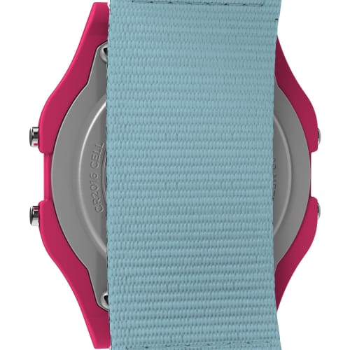 Timex Uni Classic Digital 36mm Watch, Blue/Pink/Digital, 142-205mm (5.6-8.1in), Strap