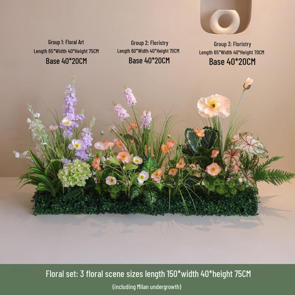 Artificial Green Plant Floral Arrangements for Indoor Decor in Hotels and Shops