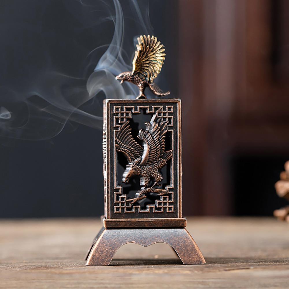 Creative Chinese Style Incense Burner Zinc Alloy Vertical Incense Holder Good Symbolism Accessories Incense Burning Gifts
