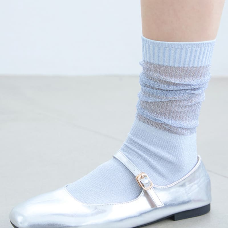 TSH Glitter See-Through Socks 5 Colors