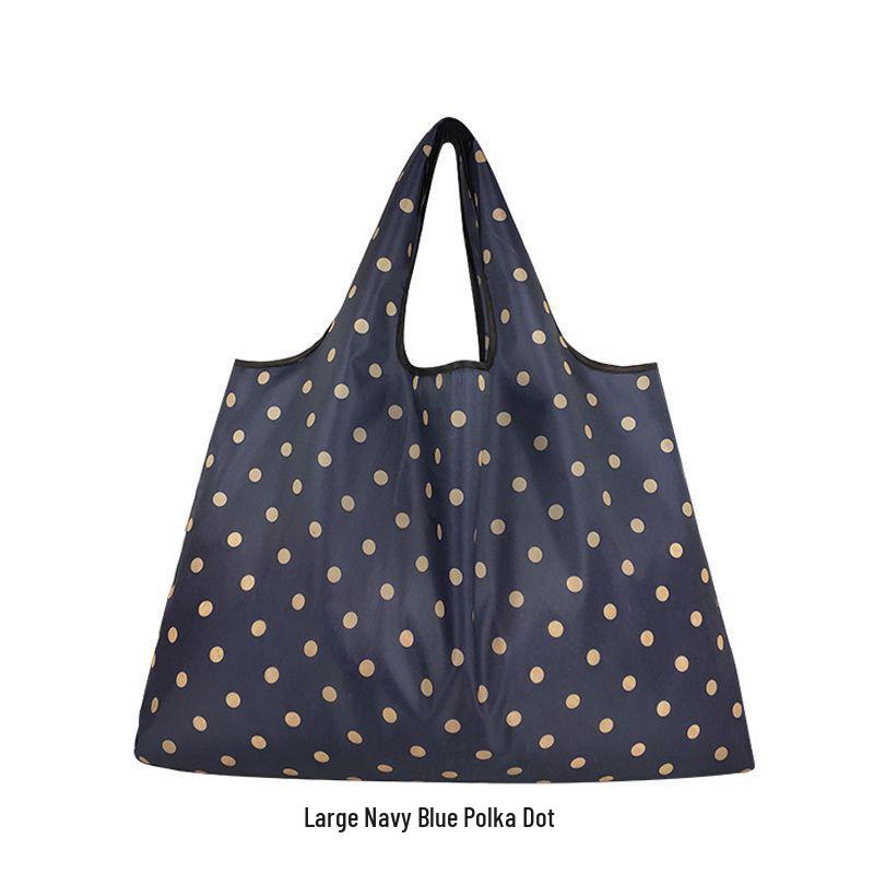 

Складная водонепроницаемая сумка-тоут из ткани Оксфорд в горошек - Экологичная, легкая сумка для продуктов в японском стиле Other