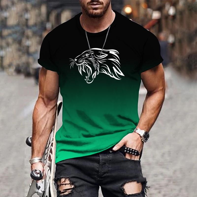 Летняя мужская футболка с рисунком животных 3D — фото 4