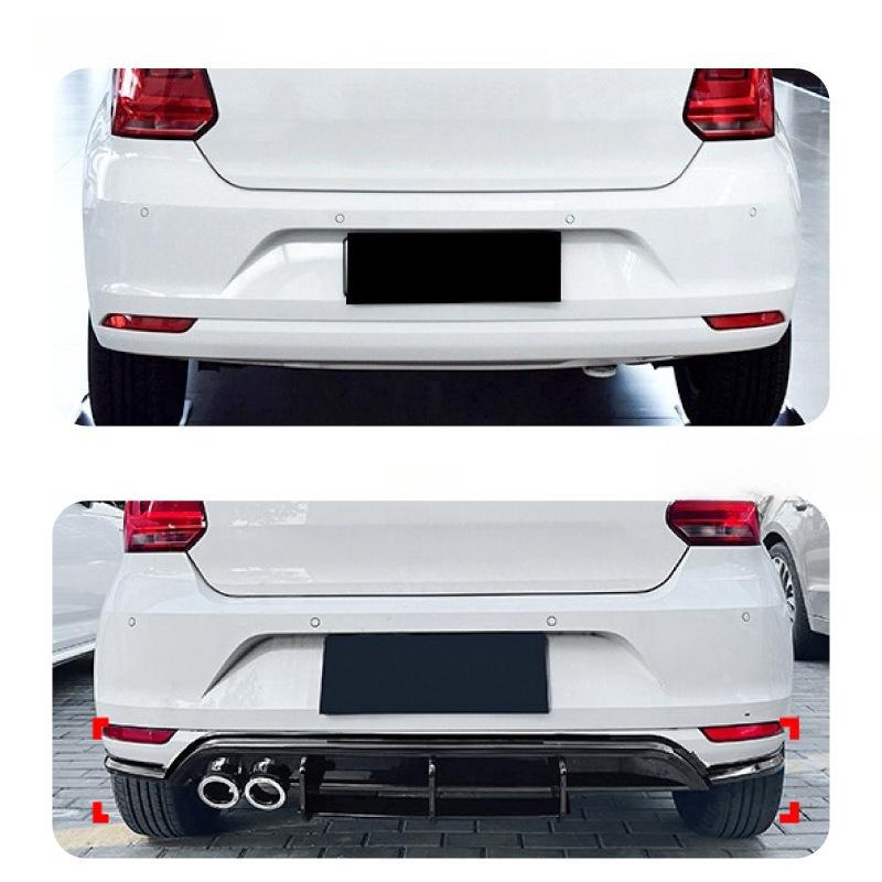 Per Volkswagen VW Polo Mk5 6R 2009-2014 Lip Paraurti Posteriore Valance Diffusore Spoiler Posteriore Styling Esterno Kit Carrozzeria Accessori Auto