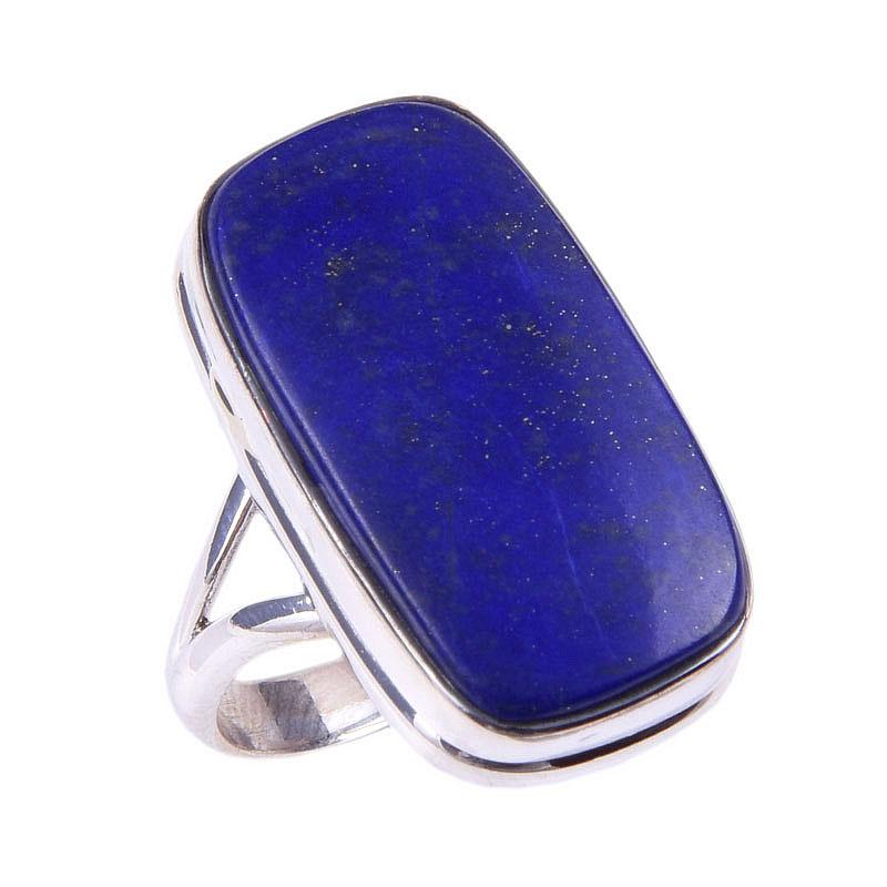 Natural Lapis Lazuli Gemstone Handmade 925 Solid Sterling Silver Ring S.8 q7M78