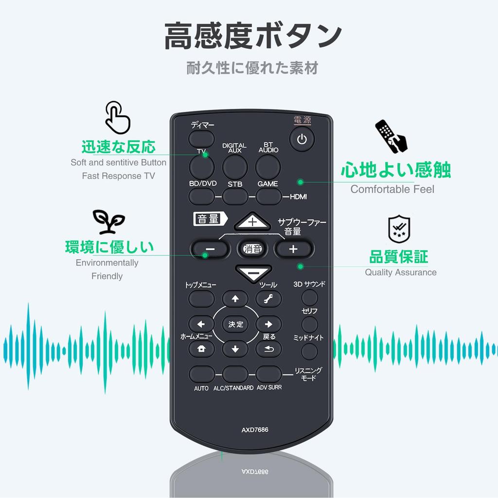 AXD7686 Home Theater Remote Control for Pioneer HTP-S353, HTP-SB550, and HTP-HW950 Home Theaters