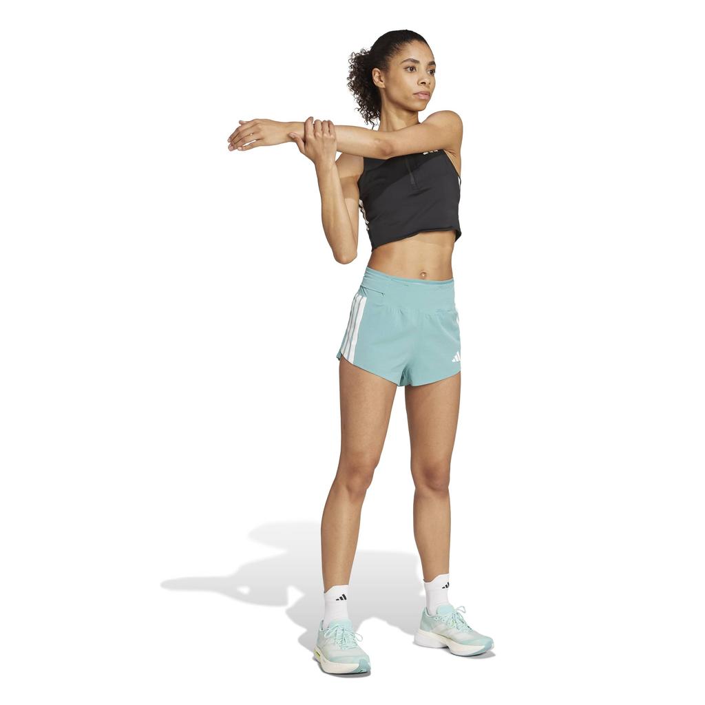 Adidas Women's Adizero GEL KKK59 Running Shorts, Powder Teal (JV7166)