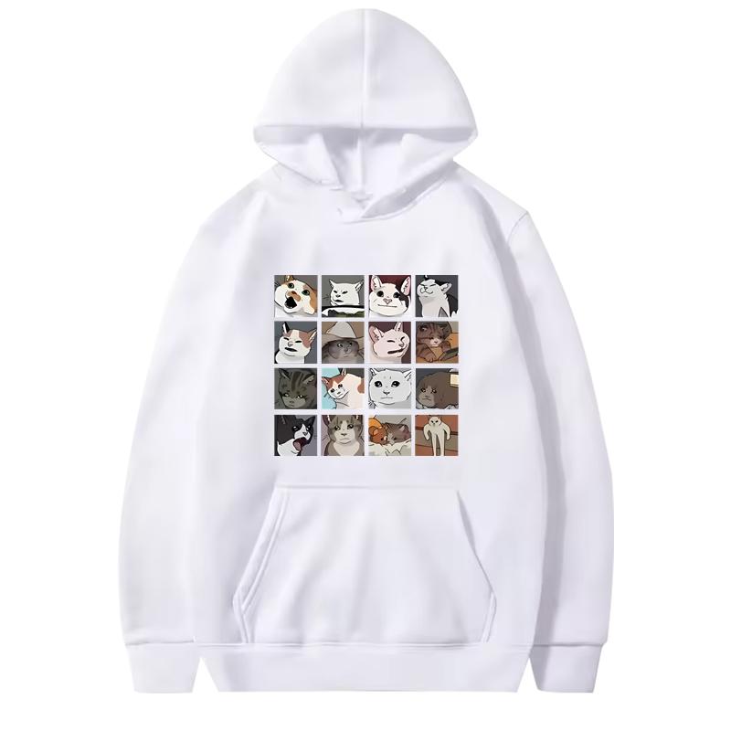 Cats Print Men'S Casual Hoodie New Men Women Funny Fashion Cool Long Sleeve Streetwear Graphics Oversiz Hoodie Unisex