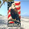 1pz Telo Mare Bianco e Nero Aquila Americana Arte Asciugamano per Tutte le Età Ottimo per Giornate in Piscina e Gite in Famiglia