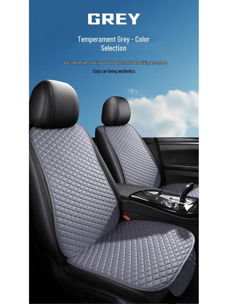 Universal Four Seasons Non-Slip Breathable Car Seat Cushion Set - Front & Rear, 3-Piece