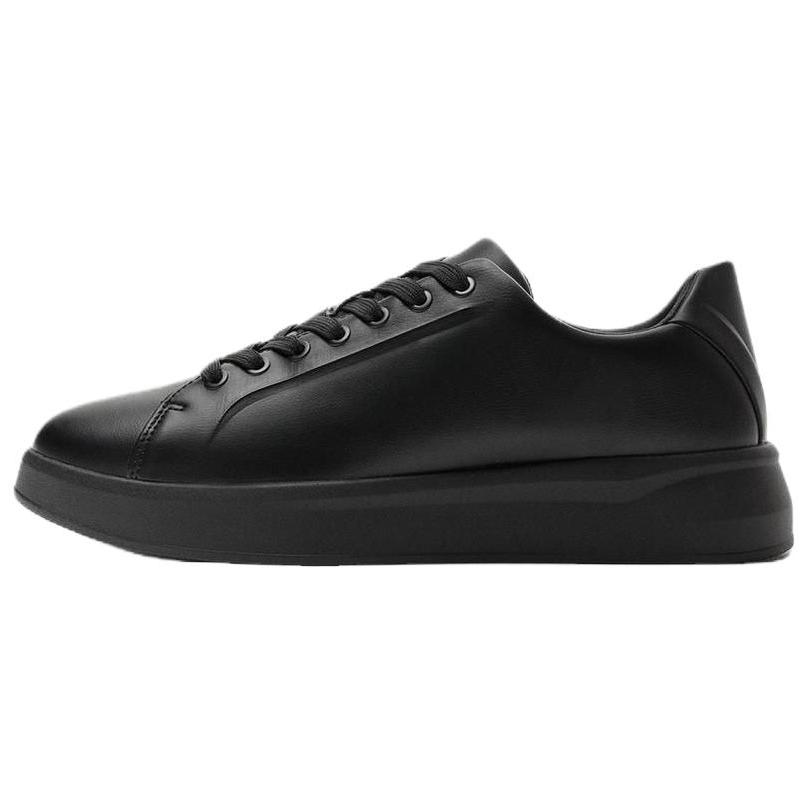 Zara Pu Minimalist Fashion Low-Top Casual Shoes Men sneakers Black 2204620800