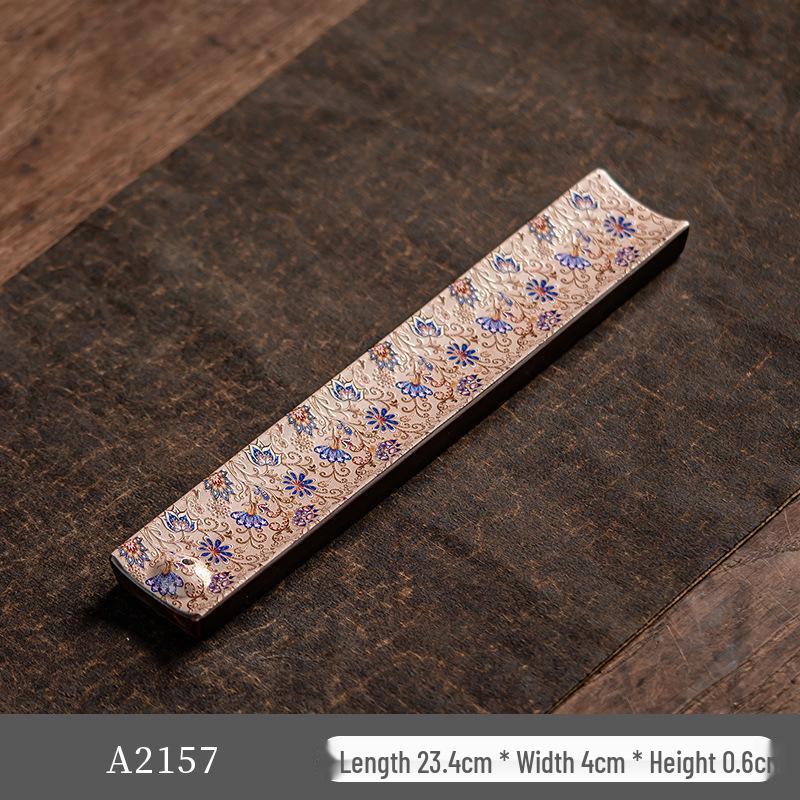 Guochao River & Mountain Ceramic Incense Holder - Retro Incense Stick Tray for Indoor Use