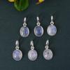 Oval Cabochon Moonstone Pendant Solid 925 Sterling Silver Gemstone Pendant Without Chain Jewelry For Women or Girls - 10.87 Gms