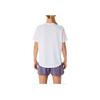 Asics Silver Lightweight Comfortable Round Neck Short Sleeve T-Shirt Women Tops Bright-White 2012D144-100