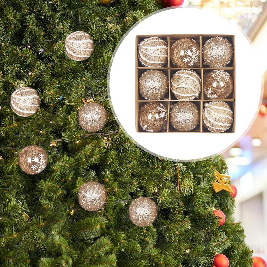 9 X Ornaments Decoration Christmas Tree Hanging for Festival Backyard Wedding Birthday