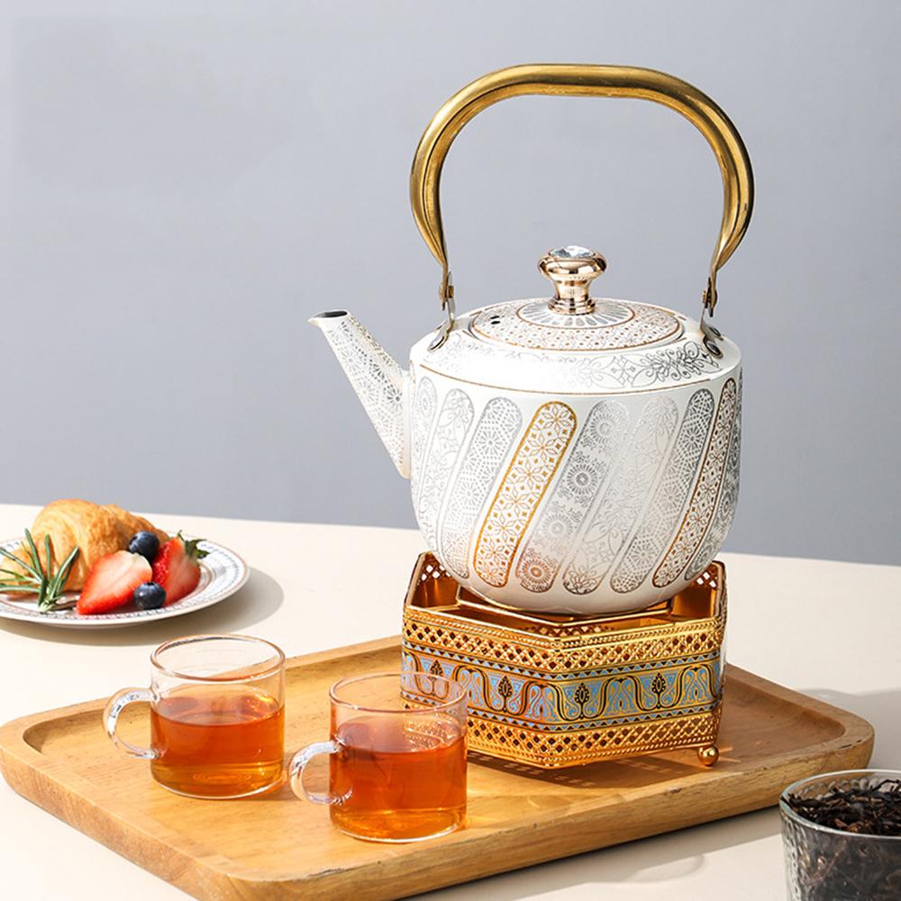 China-Chic Style Stainless Steel Kettle with Tea Strainer, Boiling Water Kettle, Induction Cooker Gas Universal Flower Teapot