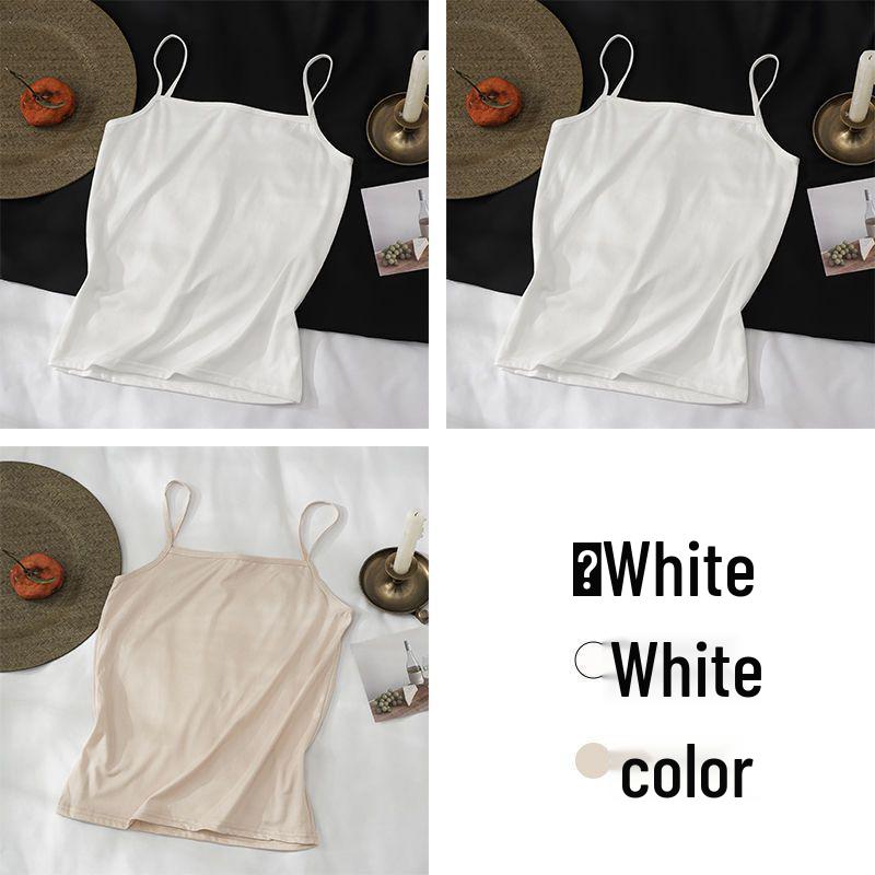 Women's Versatile Sleeveless Mid-Length Camisole - Thin Base Layer & Outerwear Top