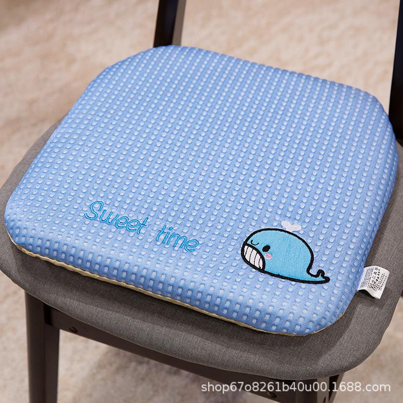 Summer Waffle Ice Silk Trapezoidal Seat Cushion Floor Stool Ice Cushion Office Chair Cushion Ice Silk Girl Butt Cushion