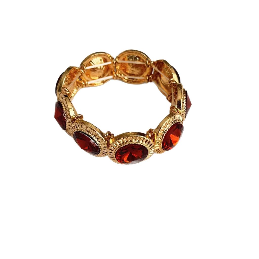 Earrings Ruby Stretch Bracelet Ladies Vintage Court Vtage Light Luxury Premium Jewelry