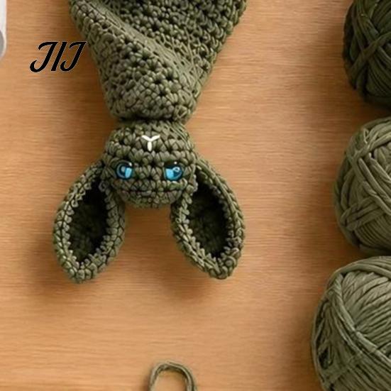 Háček na háčkování a sada nití Větrný zvonkohra Netopýr, Sada pro DIY spirálové háčkování, Halloweenová dekorace, Kreativní sada pro dospělé, Ručně vyráběný dárek, Gotický
