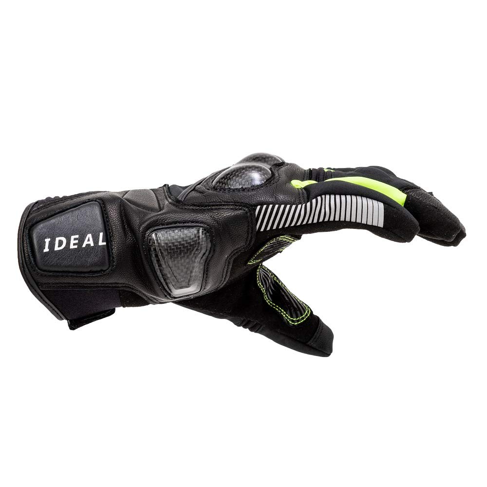 Yamashiro IDEAL Motorcycle Winter Gloves STRATA Size ID-102 Neon, M, ID102NE/M