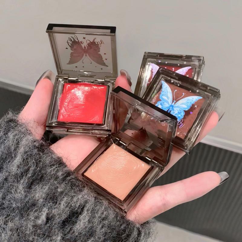 Single Color Slightly Drunk Blusher Natural and Delicate Rouge Paste Cosmetics Waterproof Long Lasting Attractive Makeup