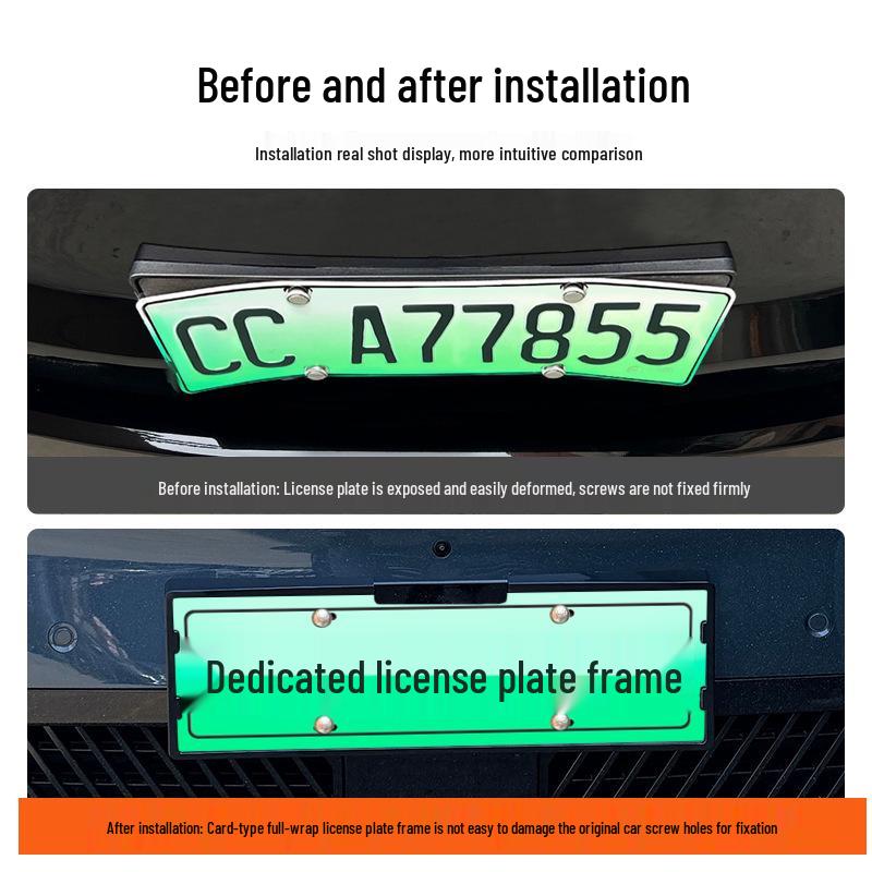2025 Nissan N7 Green Energy License Plate Frame, Full Edge for New Regulation